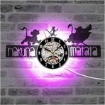 Smotly Vinil Duvar Saati, Aslan Kral LED Duvar Saati, ışık El Yaratıcı Art Deco Gece, Ev Duvar Hediyeleri, Işıklı