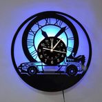 Smotly Vinil Plak Duvar Saati, Arabalar için Yaratıcı Desenler Yaratıcı Duvar Saati, Gece Lambaları Asılı Sanat Dekorasyonu, Işıklı