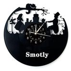 Smotly Vinil plak duvar saati, çizgi film saati Alice Harikalar Diyarında temalı hediye fikirleri, el yapımı aile duvar saati. (Hediye kancası)