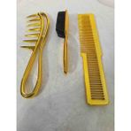 Smp Fade Fırça Sıfırlama Fırçası Saç Kesim Tarağı Wax Tarağı Golt 3 Set