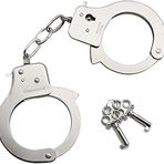 SMR0372 Parti Aksesuar Anahtarlı Oyuncak Metal Kelepçe Polis Kelepçesi