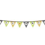 SMR0459-4 Cadılar Bayramı Kabak Temalı Halloween Yazılı Banner Süs Flama 3 Metre
