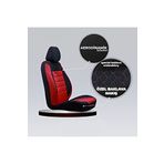 SMRAUTOACCESSORY Nissan Primera Oto Koltuk Kilifi Gof Kirmizi-Siyah Standart Beden ile uyumlu SMRNM-645