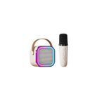 SMRSTORE K12 Karaoke Mikrofonlu Bluetooth Hoparlör – RGB Işıklı Taşınabilir Ses Sistemi