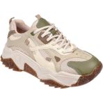 Sms Kadın Spor Ayakkabı Sneaker SMS-65137 Bej Yeşil - Bej - Yeşil