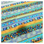 SMTCM Pamuklu keten kumaşlar, etnik metrelik ürün, 1 m x 148 cm, baskılı keten kumaş, etnik pamuk kumaş, dikmek için, bronzlaştırıcı kumaş, keten, patchwork, Boho dekoratif kumaş, kendin yap el işi