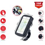 Smx Motosiklet Telefon Tutucusu, Araç Gidonuna Monte Edilen Deri Fermuarlı Telefon Tutucu – 18 × 10 cm BR5901964