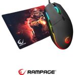 SMX-R63 RGB Oyuncu Mouse BygameX 25x35cm Mousepad 2li Set - Siyah