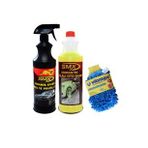 SMX Seramik Katkılı Hızlı Ve Pratik Cila - SMX %40 Cilalı Oto Şampuanı - Mikrofiber Pelüş Oto Yıkama Eldiveni