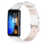 SMYAOSI Deri bileklik, Huawei Band 8 ile uyumlu, şık gerçek deri bileklik, Huawei Band 8 için, erkekler ve kadınlar için deri bileklikler Huawei Band 8 akıllı bant (beyaz)