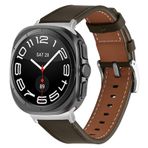 SMYAOSI Samsung Galaxy Watch 7 Ultra 47 mm saat bandı, klasik deri bileklik, Galaxy Watch7 Ultra 47 mm akıllı saat kayışı kadınlar ve erkekler için bileklik, kahverengi, Klasik, Galaxy Watch7 Ultra 47