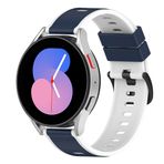 SMYAOSI Samsung Gear S2 Classic/Gear Sport/Galaxy Watch için kayış 42 mm, 20 mm silikon bileklik, Galaxy Watch Active 40 mm/Galaxy Watch Active2 40 mm 44 mm/Galaxy Watch4, Mavi beyaz, Yumuşak,