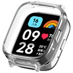 SMYAOSI Xiaomi Redmi Watch 3/Redmi Watch 2/Redmi Watch için Silikon Kılıf, PC Koruyucu Kılıflar Kapak Koruyucu Kabuk Tampon Aksesuarları Redmi Watch 3 Smartwatch için (Beyaz Şeffaf, Redmi Saat)