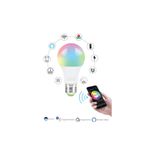 Smyrna Store Wi-Fi Kontrollü Akıllı Led Ampul 10W E27, Sesli Kontrol (Alexa, Siri, Google), 16 Milyon Renk