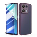 SMYTU Xiaomi Redmi Note 13 4G 6,67 inç için koruyucu folyo ve kamera korumalı kılıf, cep telefonu kılıfı, şeffaf mat koruyucu kılıf, çizilmeye karşı dayanıklı kılıf, şarap kırmızısı