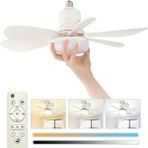 SNA Torch LED Ampül Pervane 3 Işık Modlu, Pervaneli, Kumandalı Serinleten LED Ampul, 30 Watt Torch LED Ampül Pervane Tavan Vantilatörü - Beyaz