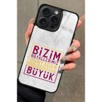 Snacase Apple iPhone 13 Pro Max ile Uyumlu Taraftar Sözü Yazılı Glossy Premium Kılıf, Galatasaray