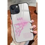 Snacase Apple iPhone 13 Uyumlu 444 Yazılı Glossy Premium Kılıf, Çift Katmanlı, Siyah-Beyaz