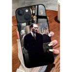 Snacase Apple iPhone 14 ile Uyumlu Atatürk Poster Tasarımlı Glossy Premium Kılıf, Siyah