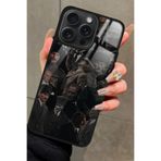 Snacase Apple iPhone 14 Pro Max ile Uyumlu Atatürk Poster Tasarımlı Glossy Premium Kılıf, Siyah