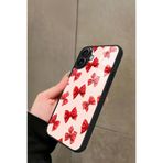 Snacase iPhone 16 ile Uyumlu Kırmızı Kurdele Tasarımlı Glossy Premium Kılıf