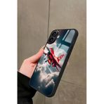 Snacase iPhone 16 ile Uyumlu Türk Bayrağı Tasarımlı Glossy Premium Kılıf, Çift Katmanlı, Siyah