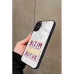 Snacase iPhone 16 Plus ile Uyumlu Taraftar Sözü Yazılı Glossy Premium Kılıf, Galatasaray - 571