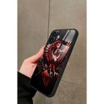 Snacase iPhone 16 Plus ile Uyumlu Türk Bayrağı Tasarımlı Glossy Premium Kılıf, Çift Katmanlı, Siyah