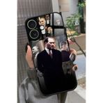 Snacase iPhone 17 ile Uyumlu Atatürk Poster Tasarımlı Glossy Premium Kılıf, Siyah