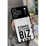 Snacase iPhone 17 Pro Uyumlu Söz Yazılı Glossy Premium Kılıf, Beyaz-Siyah