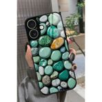 Snacase iPhone 17 Uyumlu Yeşil Taş Tasarımlı Glossy Premium Kılıf