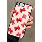 Snacase iPhone 6s Plus ile Uyumlu Kırmızı Kurdele Tasarımlı Glossy Premium Kılıf