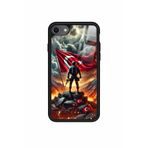 Snacase iPhone SE ile Uyumlu Türk Bayrağı Tasarımlı Glossy Premium Kılıf, Siyah