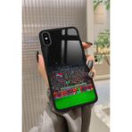 Snacase iPhone X ile Uyumlu Taraftar Tasarımlı Glossy Premium Kılıf, Galatasaray, Çift Katmanlı