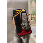 Snacase iPhone Xs ile Uyumlu Aslan Tasarımlı Glossy Premium Kılıf, Galatasaray, Çift Katmanlı