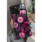 Snacase Reeder S23 Pro Max Uyumlu Pembe Çiçek Tasarımlı Parlak Silikon Kılıf - Pembe Çiçek - 288