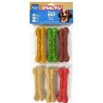 Snacky 6x225 gr Munchy Renkli Press Köpek Çiğneme Kemiği