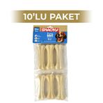 Snacky Beyaz Köpek Çiğneme Kemiği 10 cm 6'lı 10 Paket