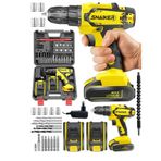 Snaiker TX 12 V 1.2 Ah Darbesiz Metal Şanzıman Çift Akülü 24 Parça Şarjlı Vidalama Matkap