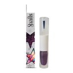 snails safe nails 510218 Çocuk Parlak Tırnak Cilası, 2'si 1 Arada, Mor, Top Coat & Parlak Pudra, Peel-Off Formülü, Çıkarılabilir, Su Bazlı, Zararsız, Vegan