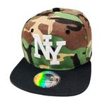 Snapback USA Cap Teenie yetişkin kep beyzbol şapkası kamyon şoförü Cappy Sport NY Teenie Grafiti tarzı, Camo Siyah, Tek Beden