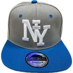 Snapback USA Cap Teenie yetişkin kep beyzbol şapkası kamyon şoförü Cappy Sport NY Teenie Grafiti tarzı, Gri Turkuaz, Tek Beden