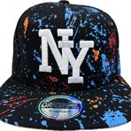 Snapback USA Cap Teenie yetişkin kep beyzbol şapkası kamyon şoförü Cappy Sport NY Teenie Grafiti tarzı, Siyah Graffiti Mavisi, Tek Beden