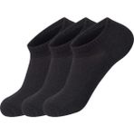 Sneaker 3 Çift Patik Çorap - 40 - 45 - Siyah