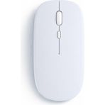Sneezy Dual Mode Kablosuz Mouse Bluetooth USB Dongle Çoklu Cihaz Destekli Şarjlı ve Sessiz Kullanım Beyaz - Renkli