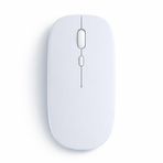 Sneezy Dual Mode Kablosuz Mouse Bluetooth USB Dongle Çoklu Cihaz Destekli Şarjlı ve Sessiz Kullanım Beyaz