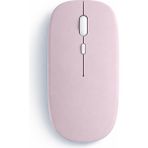 Sneezy Dual Mode Kablosuz Mouse Bluetooth USB Dongle Çoklu Cihaz Destekli Şarjlı ve Sessiz Kullanım Pembe - Renkli