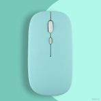 Sneezy Honor Tablet Şarj Edilebilir Sessiz Mouse Bluetooth + 2.4Hz Wifi Kablosuz Mouse Fare - Turkuaz