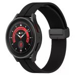Sneezy Huawei Watch Gt4 46Mm İle Uyumlu 22Mm Coastal Magnet Tokalı Silikon Kordon Siyah