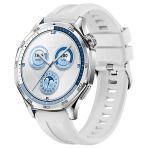Sneezy Huawei Watch Gt5 46Mm İle Uyumlu Spor Silikon Metal Tokalı Soft Saat Kordonu Beyaz